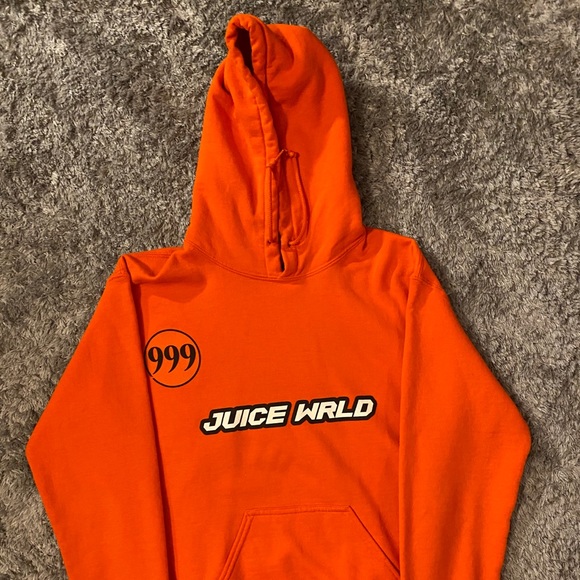juice wrld orange hoodie